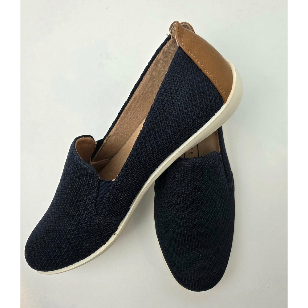 LifeStride Women Next Level Moccasin Navy Blue Knit‎ Slip On Shoe Size 9.5M